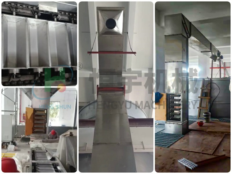 z型提升機(jī)的特點(diǎn)主要集中在，提升物料破碎率低，機(jī)身封閉環(huán)保，產(chǎn)量大，組合形式靈活，一排多點(diǎn)卸料等。該設(shè)備目前已在各行業(yè)得到應(yīng)用，耐火材料、醫(yī)藥化工、環(huán)保市政工程、食品五金等。~1